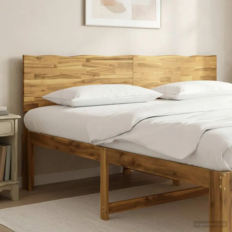 Vidaxl live edge hoofdbord rostock wit 200 cm massief acaciahout