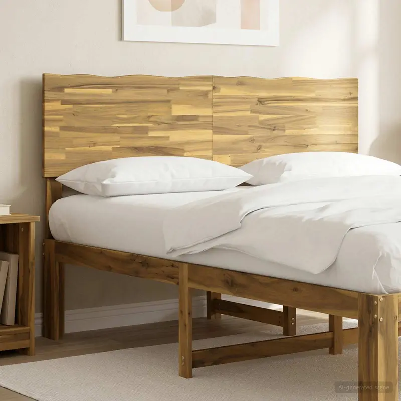 Vidaxl live edge hoofdbord rostock witgewassen 150 cm