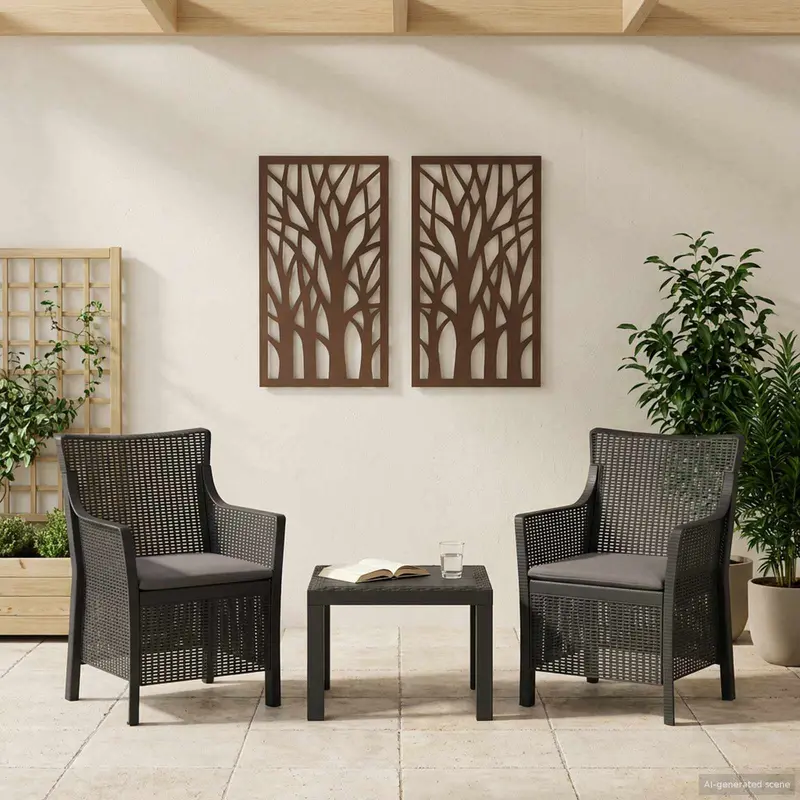 Vidaxl loungeset 3 st antracietkleurig pp