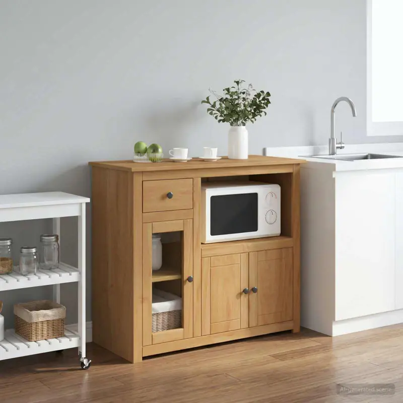 Vidaxl magnetron dressoir panama honing wax 99.5 x 44 x 86.5 cm