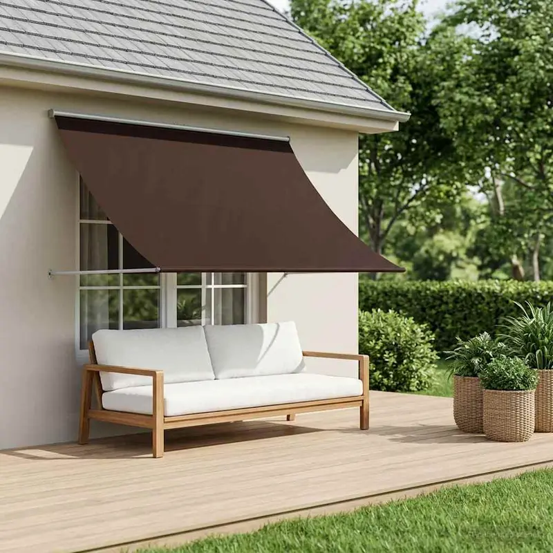 Vidaxl markies bruin 300 x 150 cm 180 g m² polyester met pu coating