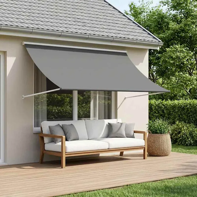 Vidaxl markies lichtgrijs 400 x 150 cm