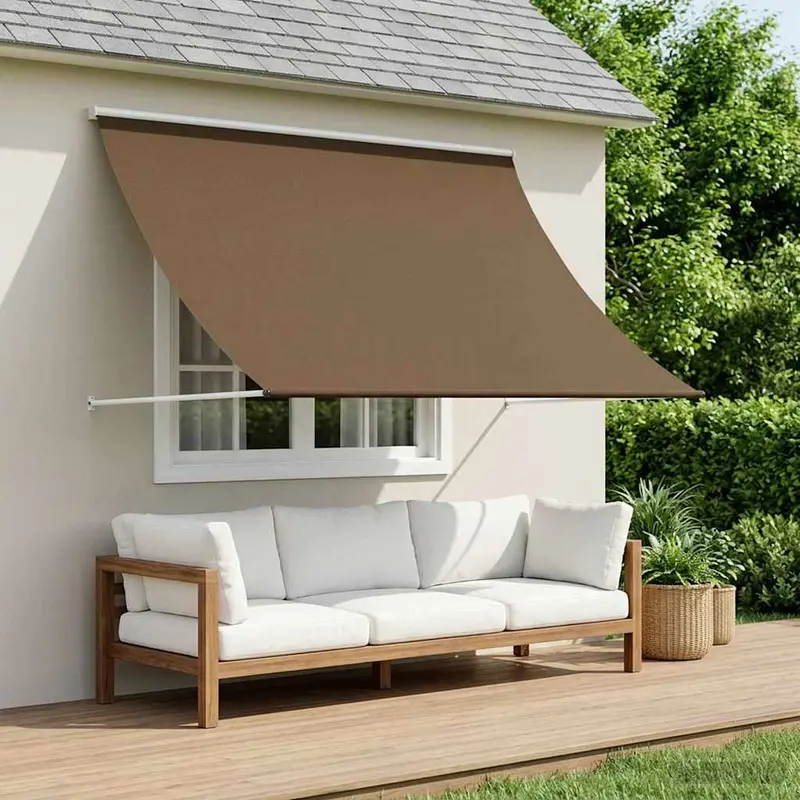 Vidaxl markies taupe 250 x 150 cm 180 g m² polyester met pu coating
