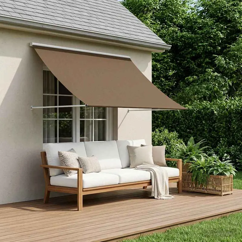 Vidaxl markies taupe 300 x 150 cm 180 g m² polyester met pu coating