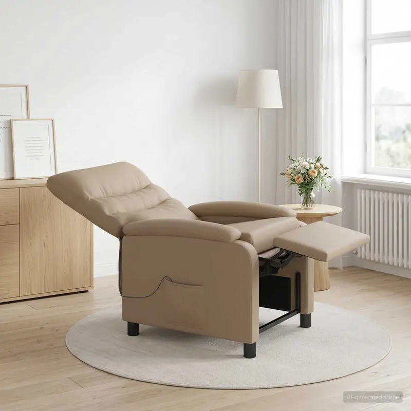 Vidaxl massage recliner cappuccino kunstleer