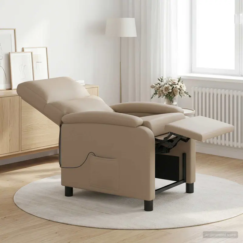 Vidaxl massage recliner cappuccino kunstleer