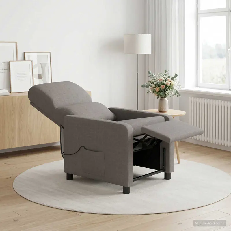 Vidaxl massage recliner taupe