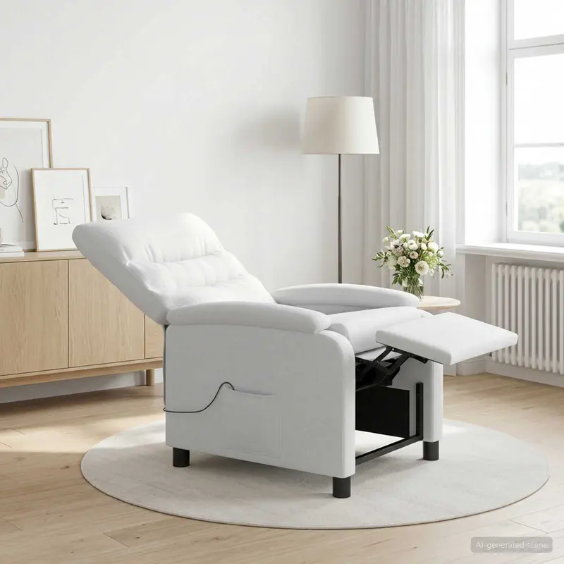 Vidaxl massage recliner wit stof