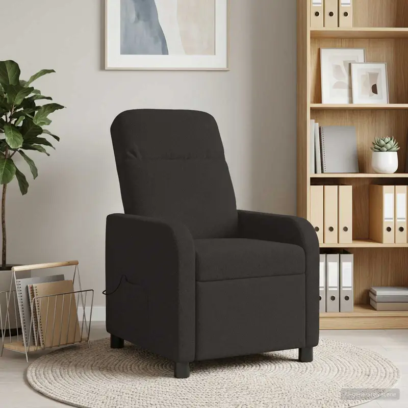 Vidaxl massage recliner zwart bouclé