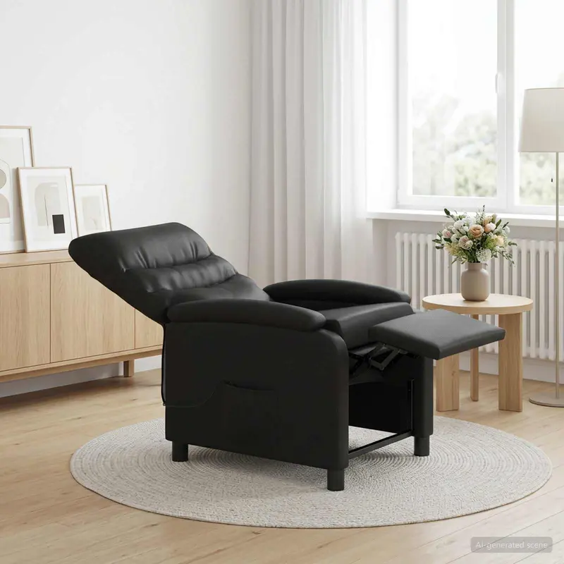 Vidaxl massage recliner zwart kunstleer