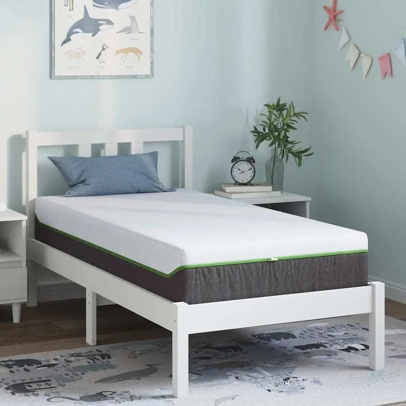 Vidaxl matras wit en grijs 80 x 160 cm jacquard stof