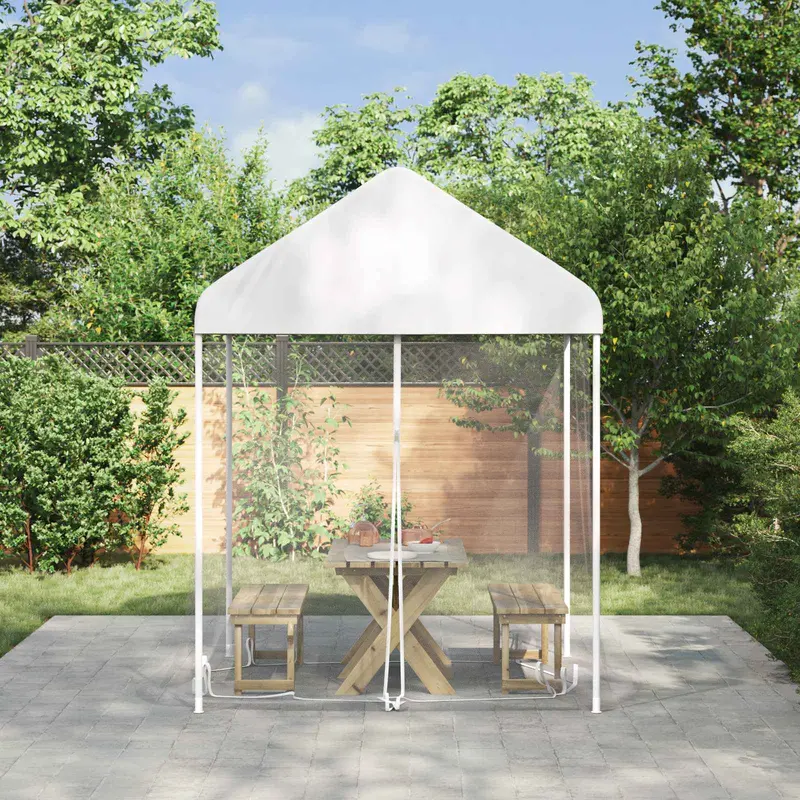 Vidaxl muggennet voor het prieel 220 mesh wit 2 x 2 x 2 m polyester