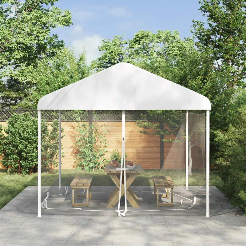 Vidaxl muggennet voor het prieel 220 mesh wit 4 x 3 x 2 cm polyester