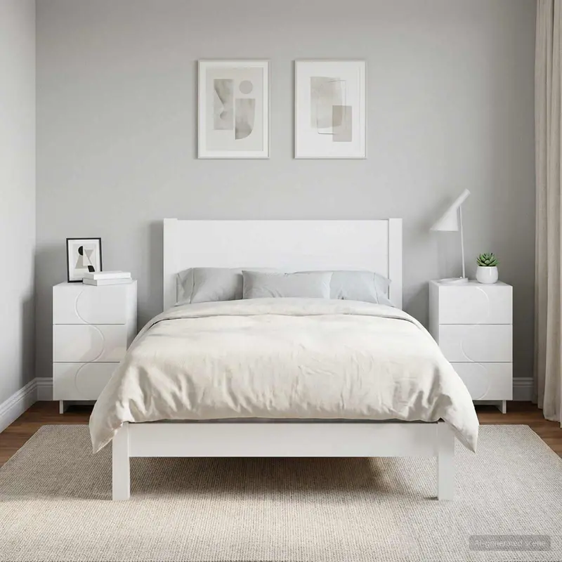 Vidaxl nachtkastje 2 st hoogglans wit 33,5 x 34,5 x 60 cm bewerkt hout