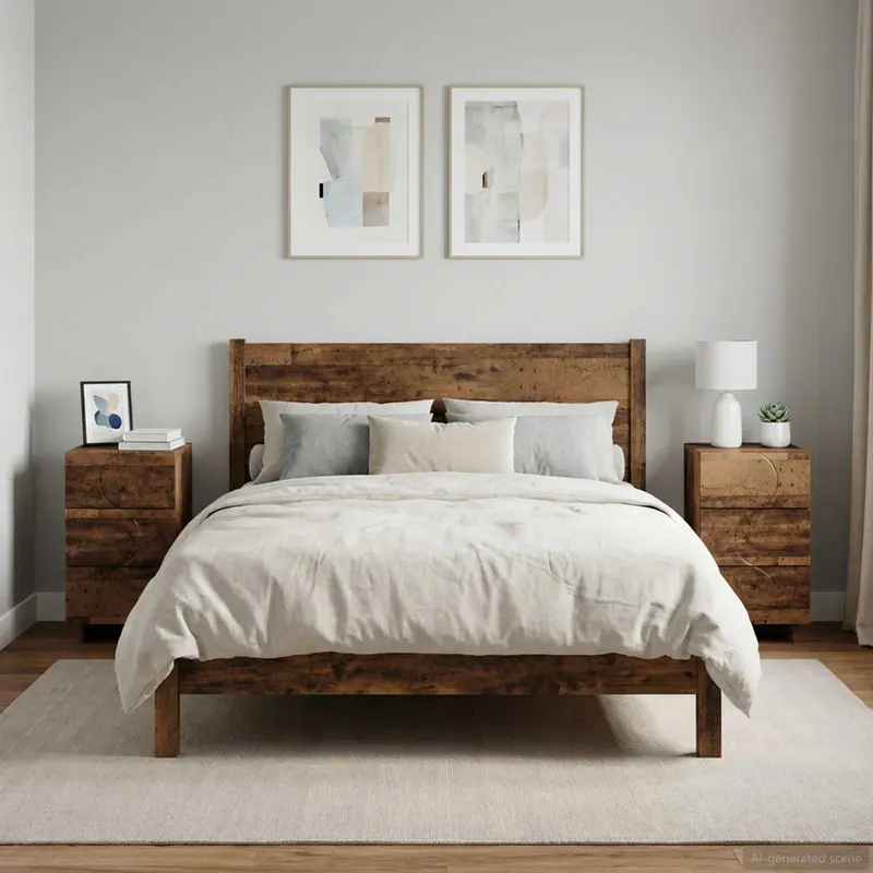 Vidaxl nachtkastje 2 st oud hout 33,5 x 34,5 x 60 cm bewerkt hout