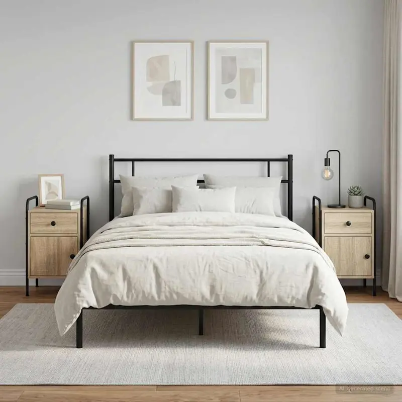 Vidaxl nachtkastje 2 st sonoma eiken 35 x 36,5 x 61 cm bewerkt hout