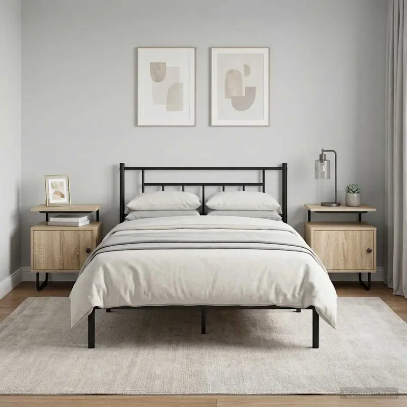 Vidaxl nachtkastje 2 st sonoma eiken 40 x 36,5 x 50 cm bewerkt hout