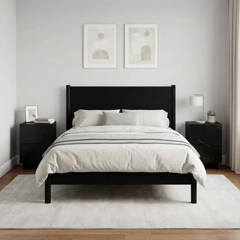 Vidaxl nachtkastje 2 st zwart 33,5 x 34,5 x 50 cm bewerkt hout