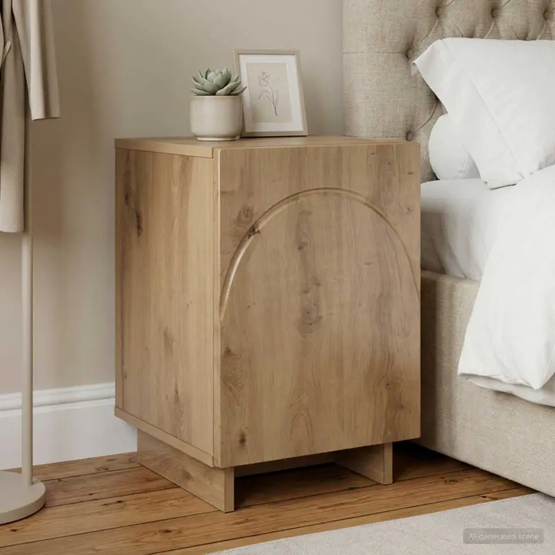 Vidaxl nachtkastje artisan eiken 33,5 x 34,5 x 50 cm bewerkt hout
