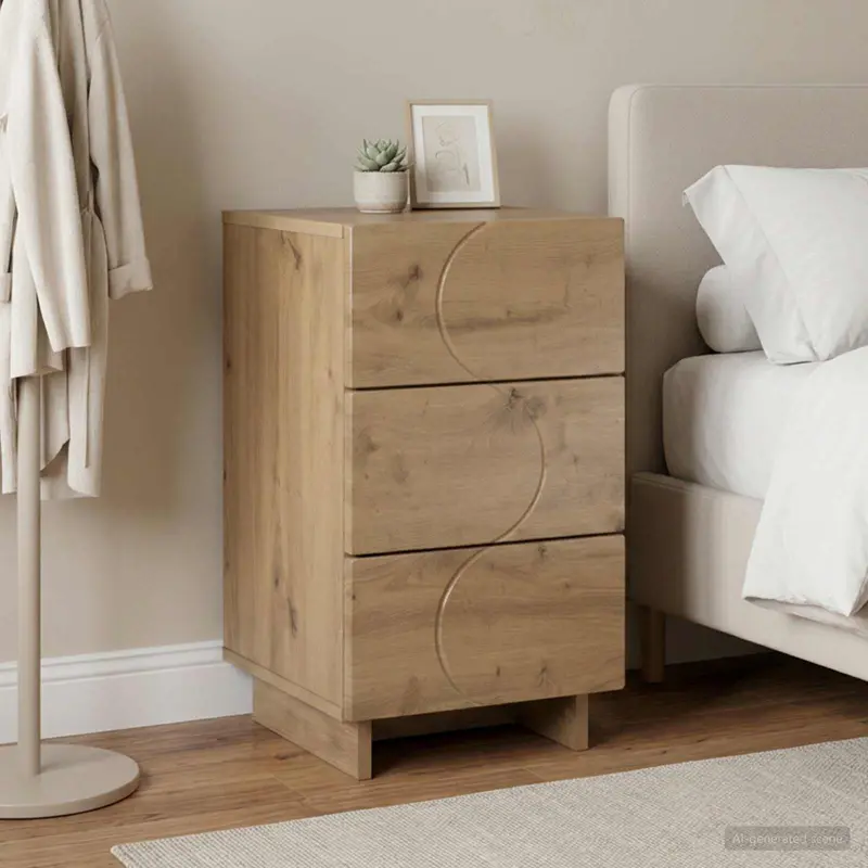Vidaxl nachtkastje artisan eiken 33,5 x 34,5 x 60 cm bewerkt hout