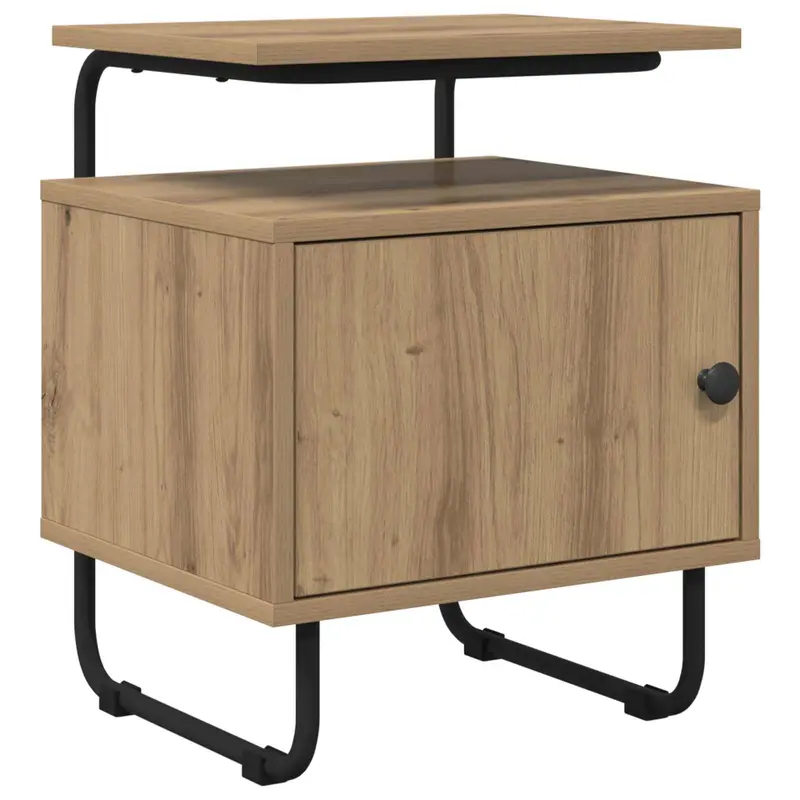 Vidaxl nachtkastje artisanaal eiken 40 x 36,5 x 50 cm bewerkt hout