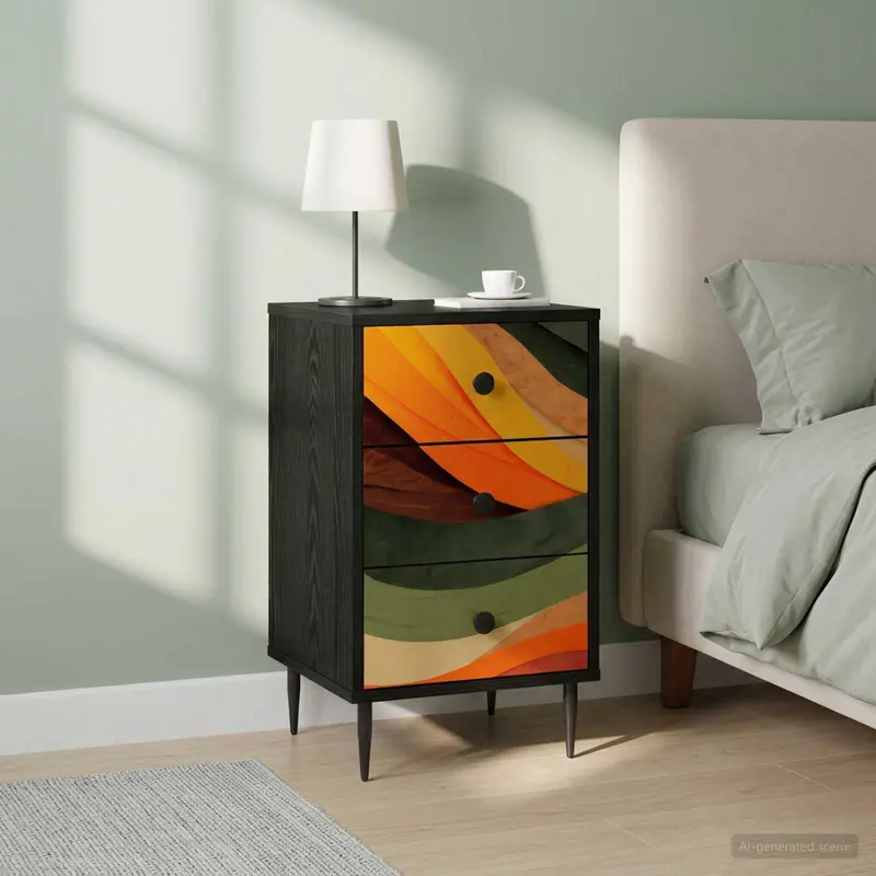 Vidaxl nachtkastje bonn 2 st zwart eiken 36 x 33 x 61 cm bewerkt hout