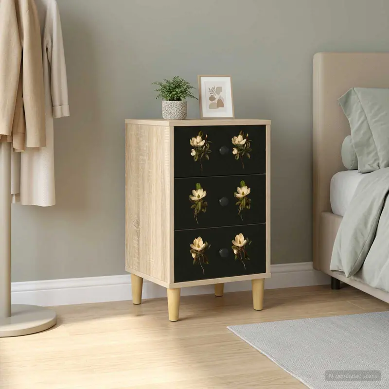 Vidaxl nachtkastje bremen sonoma eiken 36 x 33 x 60 cm bewerkt hout