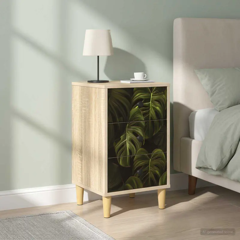 Vidaxl nachtkastje elburg 2 st sonoma eiken 36 x 33 x 60 cm