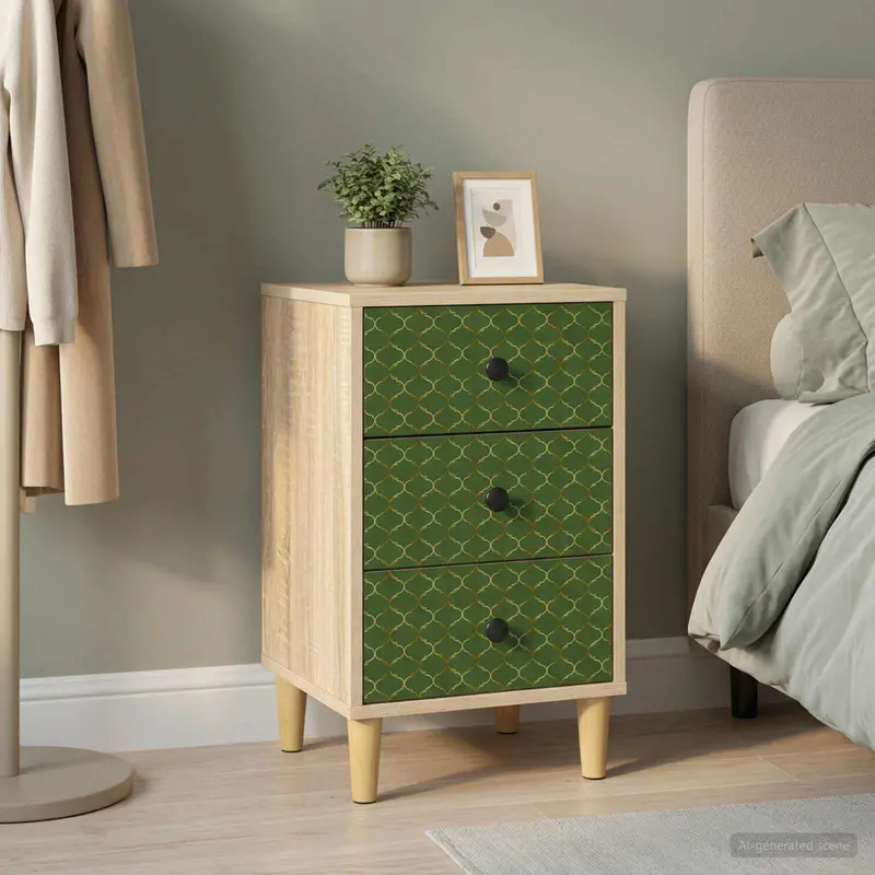 Vidaxl nachtkastje geleen sonoma eiken 36 x 33 x 60 cm bewerkt hout