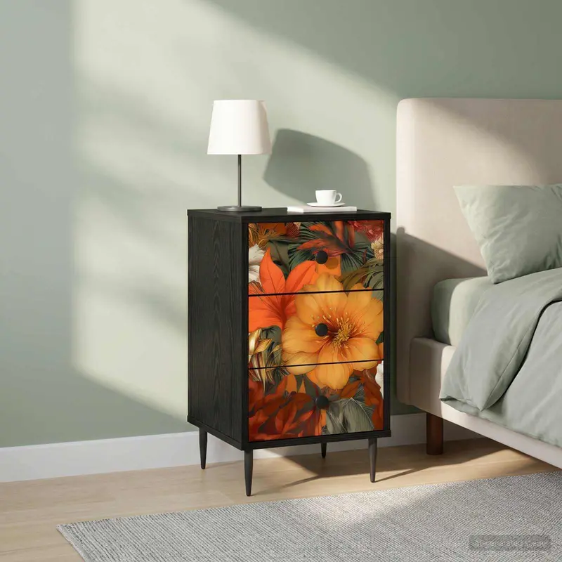 Vidaxl nachtkastje gennep 2 st zwart eiken 36 x 33 x 61 cm
