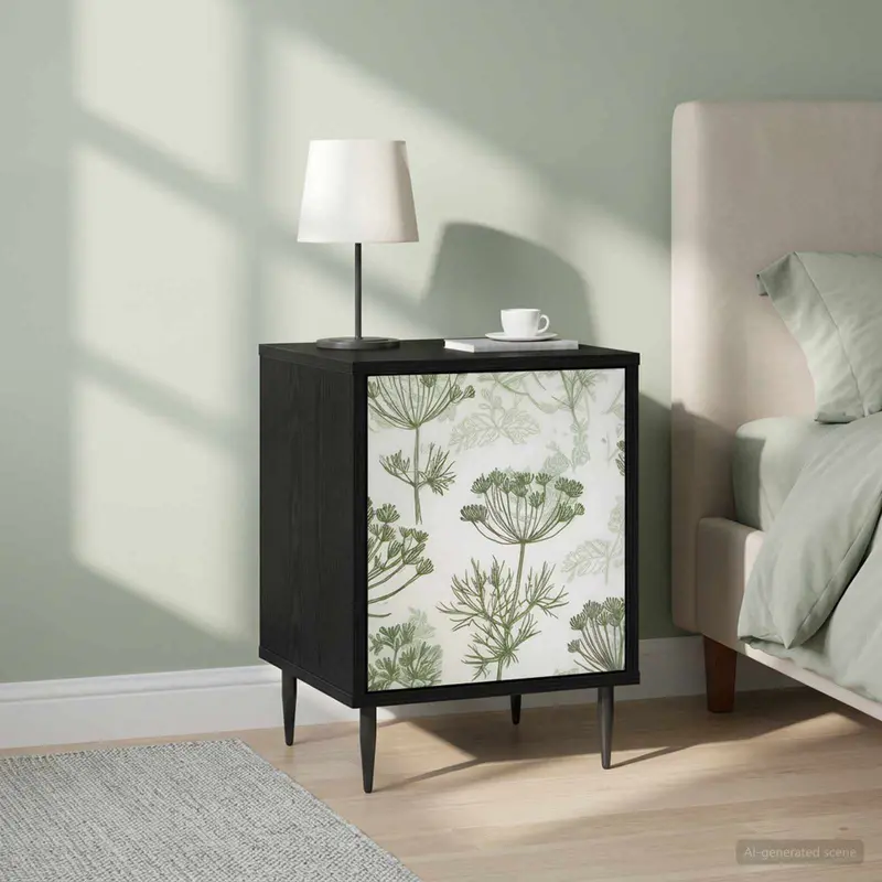Vidaxl nachtkastje gotha 2 st zwart eiken 36 x 33 x 51 cm bewerkt hout