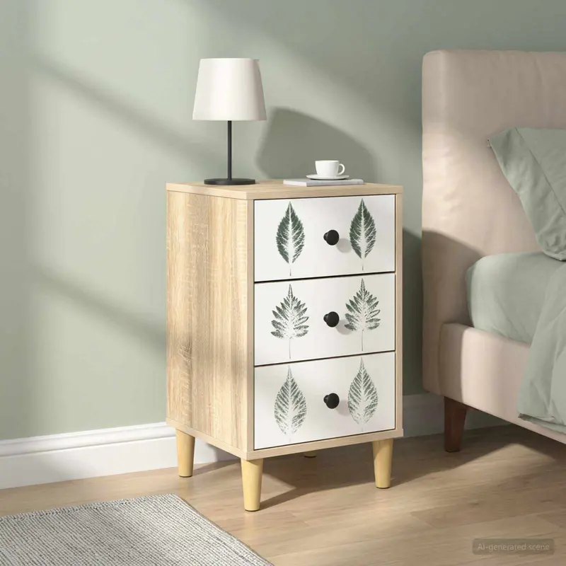 Vidaxl nachtkastje hanau 2 st sonoma eiken 36 x 33 x 60 cm