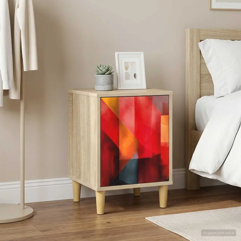 Vidaxl nachtkastje heesch 2 st sonoma eiken 36 x 33 x 50 cm
