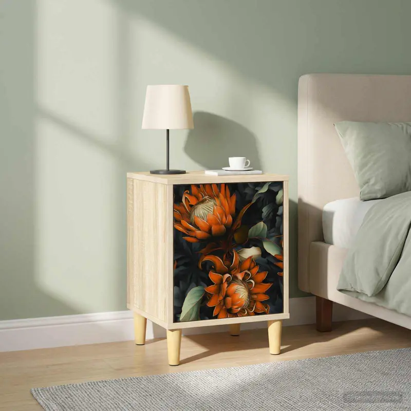 Vidaxl nachtkastje lochem 2 st sonoma eiken 36 x 33 x 50 cm