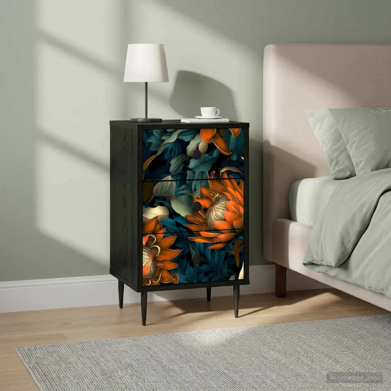 Vidaxl nachtkastje lochem 2 st zwart eiken 36 x 33 x 61 cm