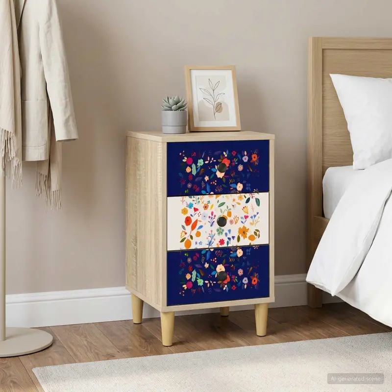 Vidaxl nachtkastje mainz sonoma eiken 36 x 33 x 60 cm bewerkt hout