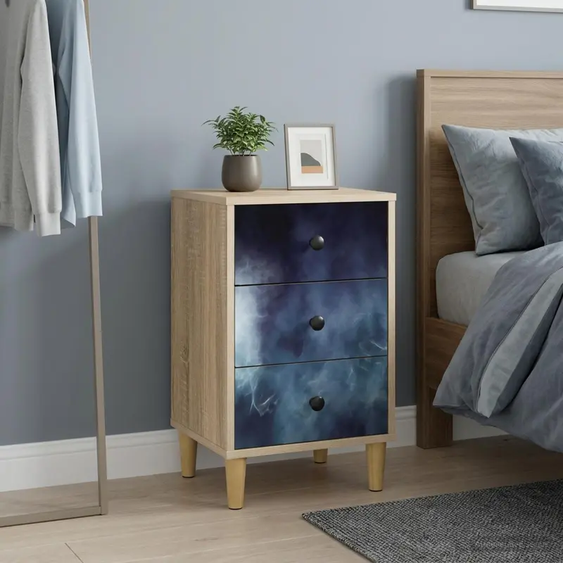 Vidaxl nachtkastje raalte sonoma eiken 36 x 33 x 60 cm bewerkt hout