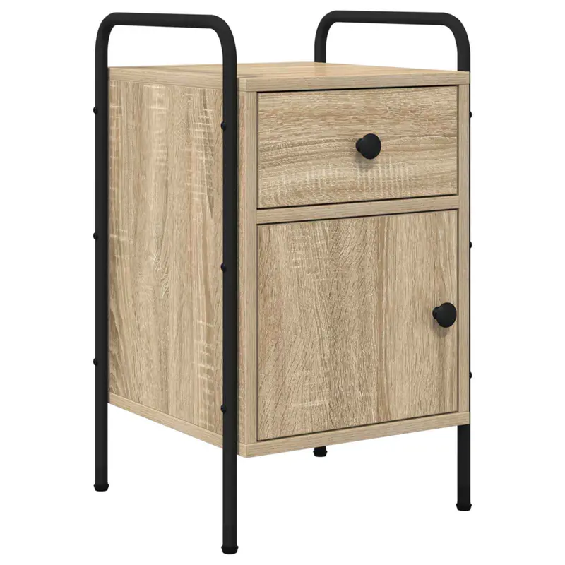 Vidaxl nachtkastje sonoma eiken 35 x 36,5 x 61 cm bewerkt hout