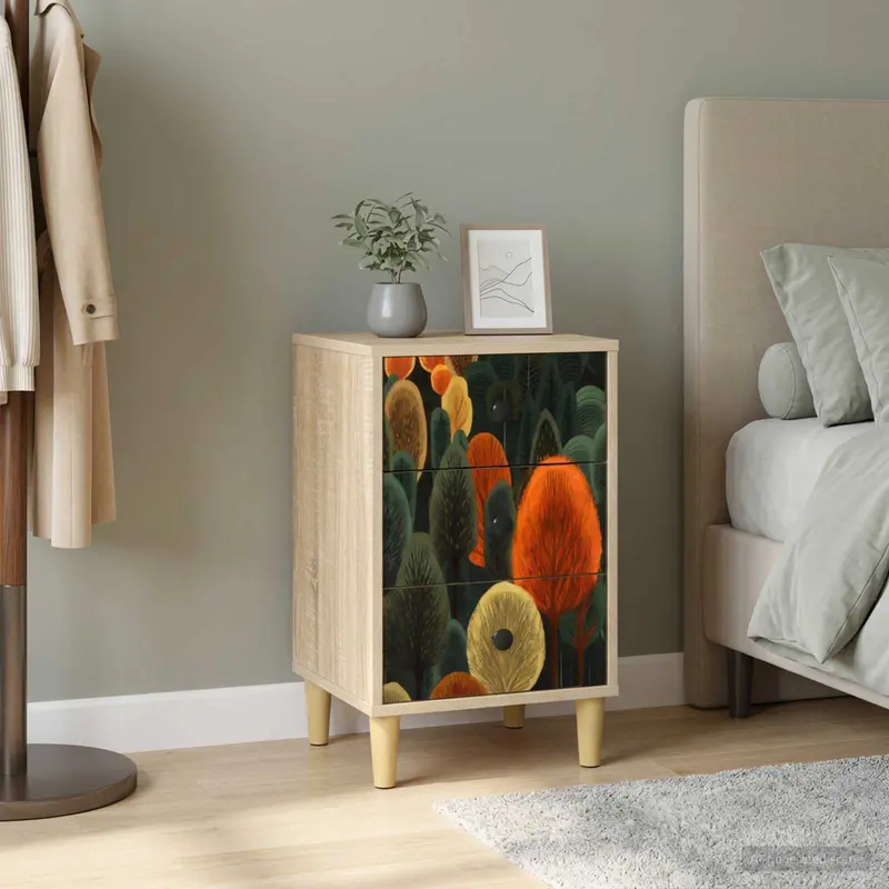 Vidaxl nachtkastje zaandam sonoma eiken 36 x 33 x 60 cm bewerkt hout