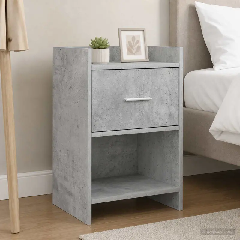Vidaxl nachtkastjes 2 st betongrijs 40 x 30 x 60 cm bewerkt hout