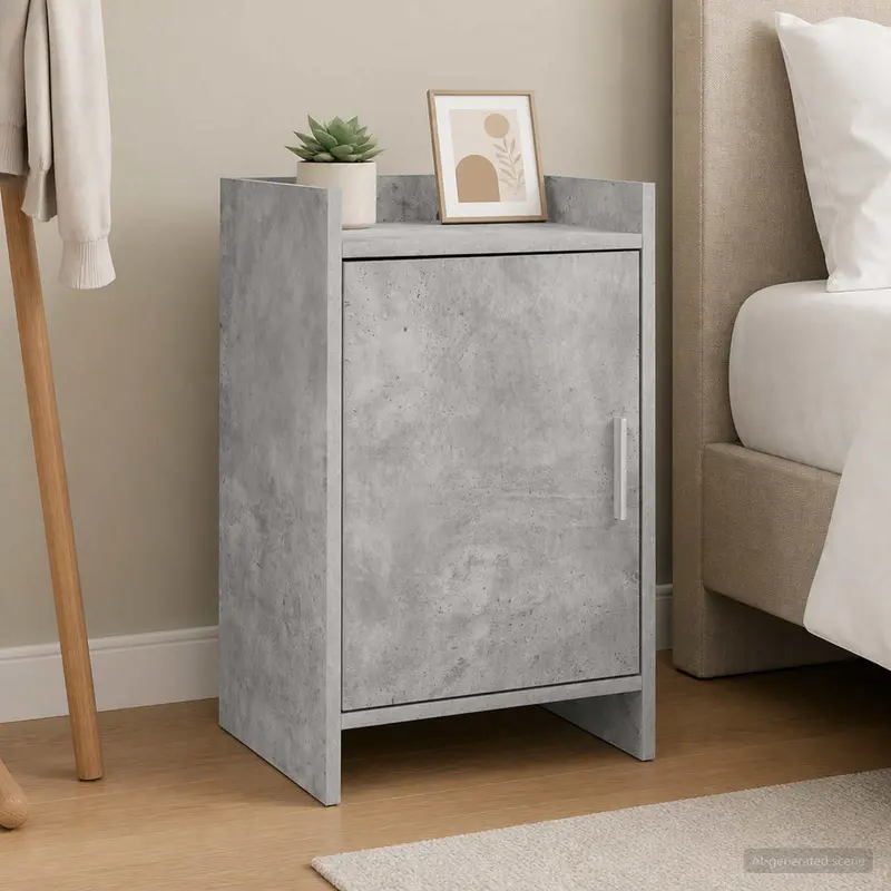 Vidaxl nachtkastjes 2 st betongrijs 40 x 30 x 60 cm bewerkt hout