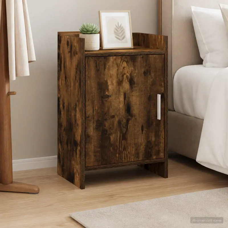 Vidaxl nachtkastjes 2 st gerookt eiken 40 x 30 x 60 cm bewerkt hout