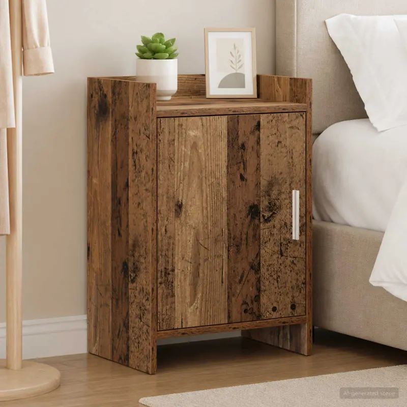 Vidaxl nachtkastjes 2 st oud hout 40 x 30 x 60 cm bewerkt hout