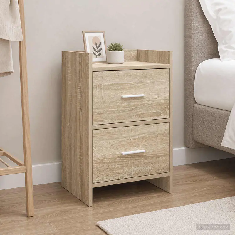 Vidaxl nachtkastjes 2 st sonoma eiken 40 x 30 x 60 cm bewerkt hout