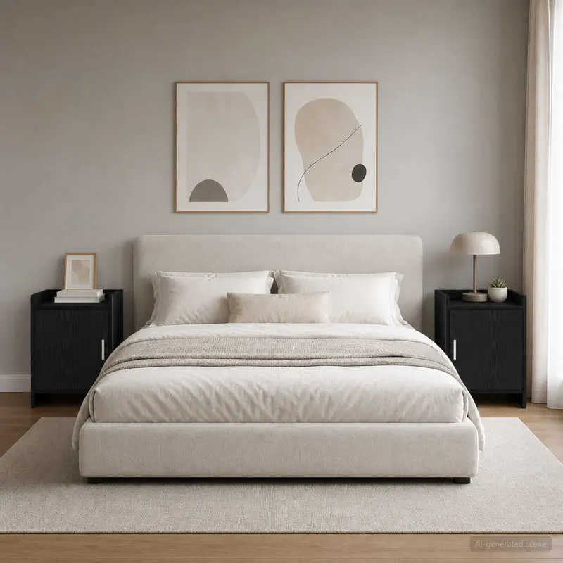 Vidaxl nachtkastjes 2 st zwart eiken 40 x 30 x 60 cm bewerkt hout