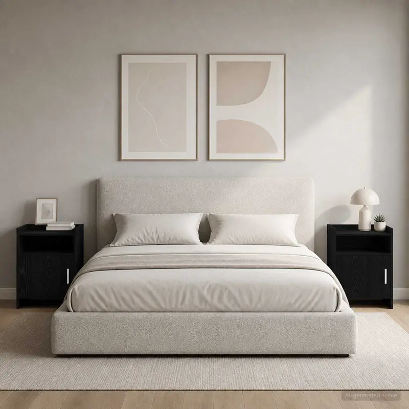 Vidaxl nachtkastjes 2 st zwart eiken 40 x 36 x 60 cm bewerkt hout