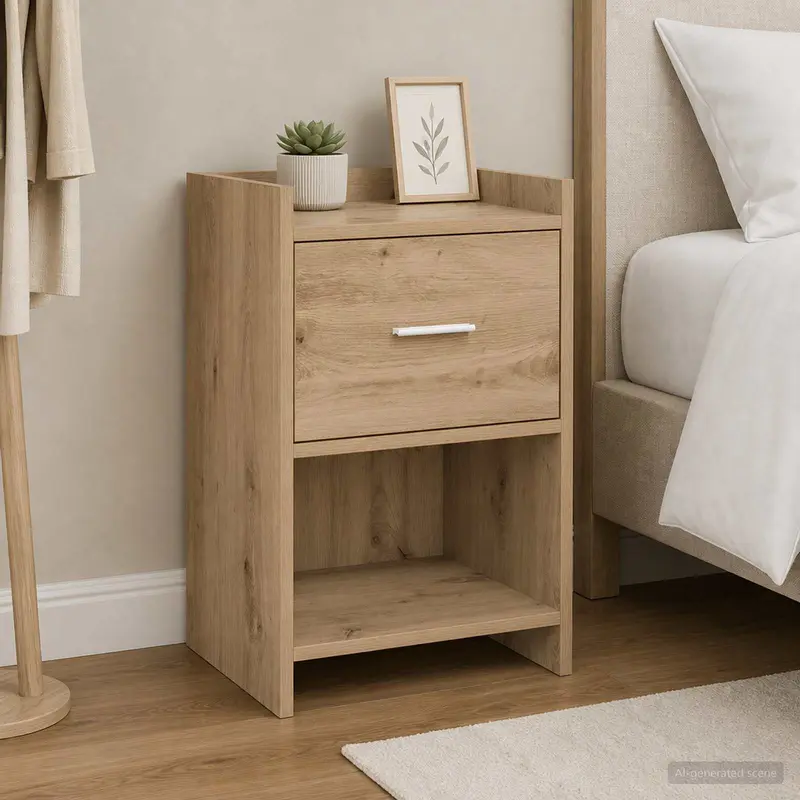 Vidaxl nachtkastjes artisanaal eiken 40 x 30 x 60 cm bewerkt hout