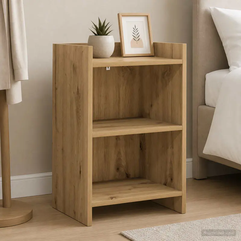 Vidaxl nachtkastjes artisanaal eiken 40 x 30 x 60 cm bewerkt hout