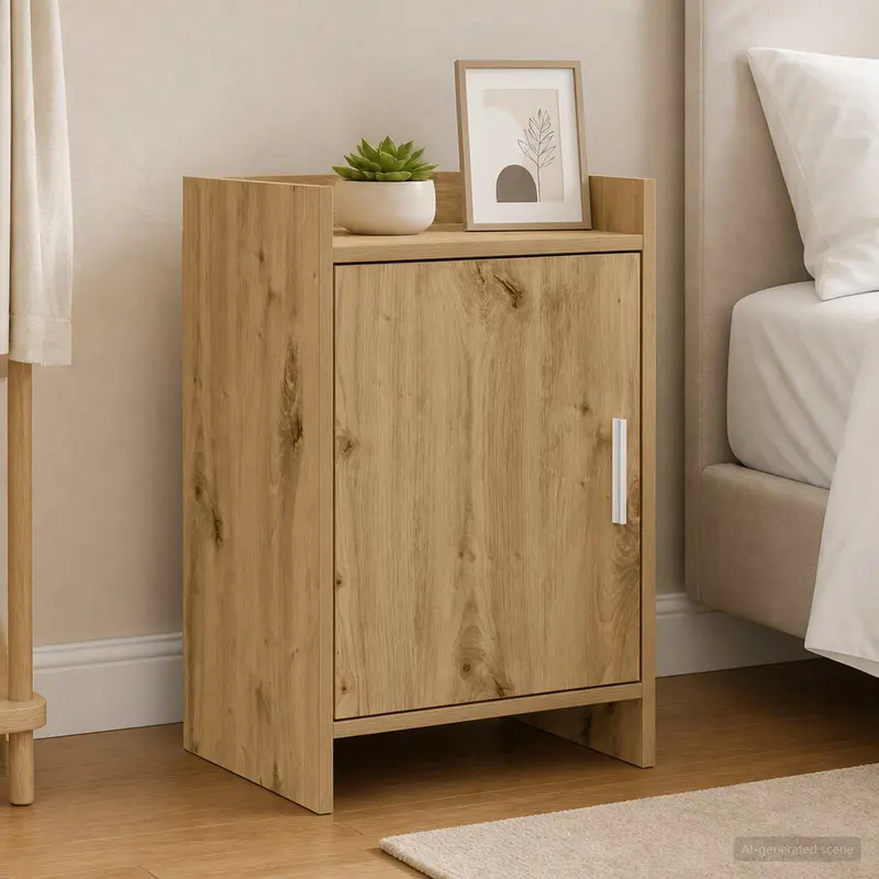 Vidaxl nachtkastjes artisanaal eiken 40 x 30 x 60 cm bewerkt hout