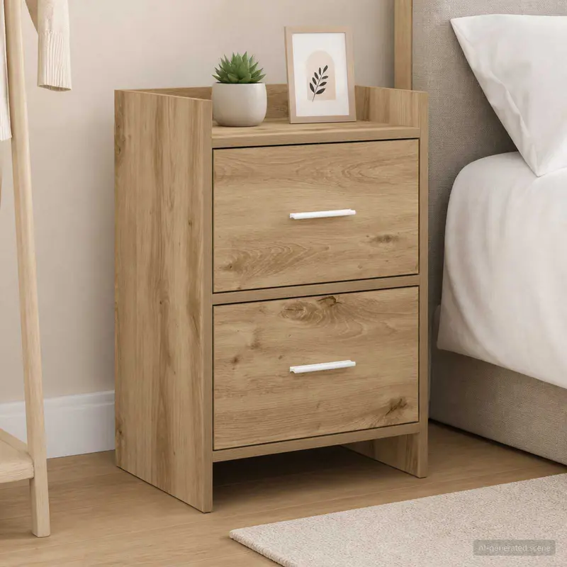 Vidaxl nachtkastjes artisanaal eiken 40 x 30 x 60 cm bewerkt hout